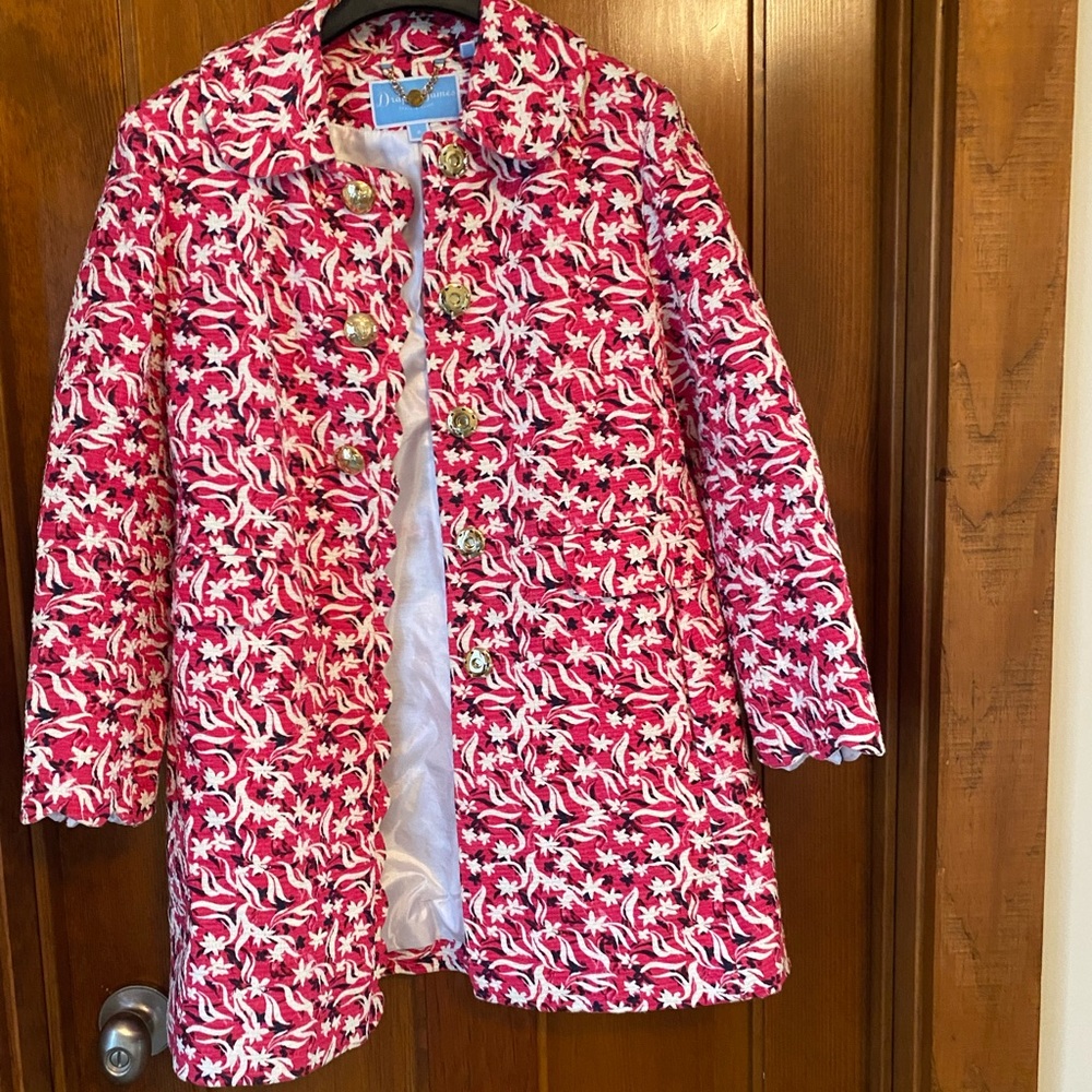 Draper James Vibrant Pink and White Jacket